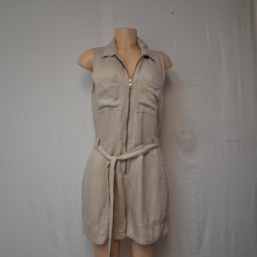 Cloth & Stone Anthroplogia Light Tan Romper Size M - Picture 9 of 17